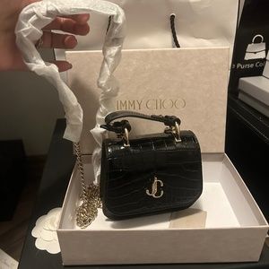 Jimmy Choo BNIB micro croc embossed bag